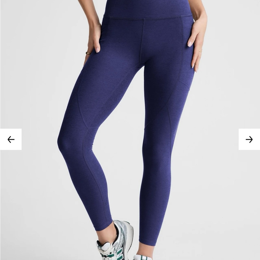 Beyond Yoga spacedye pocket midi leggings in eternal blue heather NWT